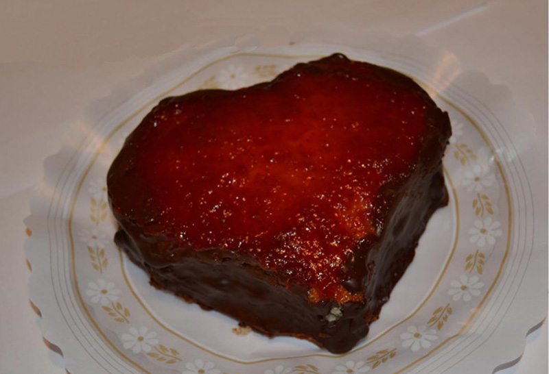 Tarta de San Valentín de Trigo y Algarroba